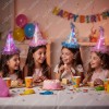 5 Gorros Led Cono Escarcha Tornasol Fiesta Feliz Cumpleaños Iridiscente