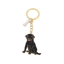 BT Bear Dog Keychain,Dog ID Tag Cute Metal Dog Keychain Keyring Keyfob Bag Charm (Black Labrador)