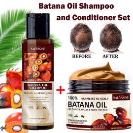 SAUVASINE, Natural Batana Oil For Hair Growth Healthier, Batana Oil Shampoo&Conditioner Set