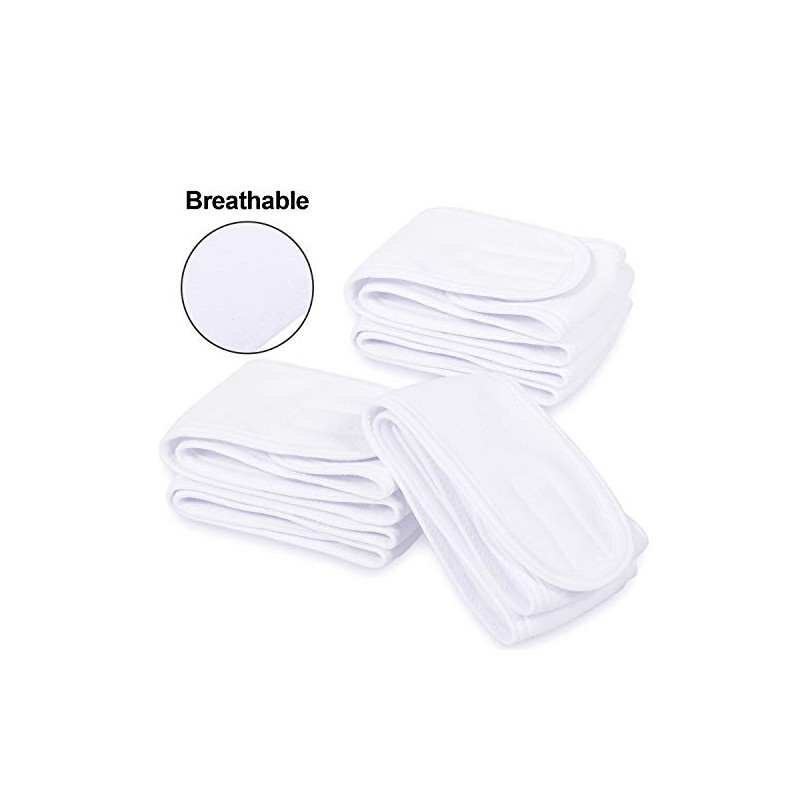 4 diademas de tela de rizo Whaline con velcro, 3.5