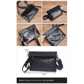 Cenvins One Shoulder Bag, Men's, Body Bag, Crossbody Bag, Chest Bag, Second Bag, Handbag, Handheld, Messenger Bag, PU Leather, Formal, Wedding, Funeral, Ceremonial Occasion, Party, Bag, Black