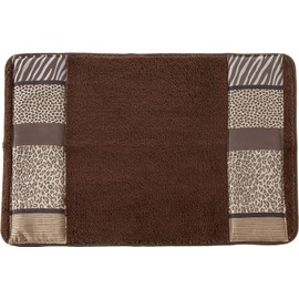 Zahari Home Safari Stripes Animal Bathroom Rug Classic Luxury Leopard Cheetah Zebra Bath Rug Contemporary Decor Beautiful Shower Mat Unique Design Stylish Bathroom Rug Bath Shower Tub Decor