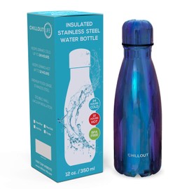 CHILLOUT LIFE Stainless Steel Water Bottle for Kids School: 12 oz Double Wall Insulated Cola Bottle Shape for Cold and Warm Drinks, BPA Free Metal Sports Bottle for Boys, Girls & Women