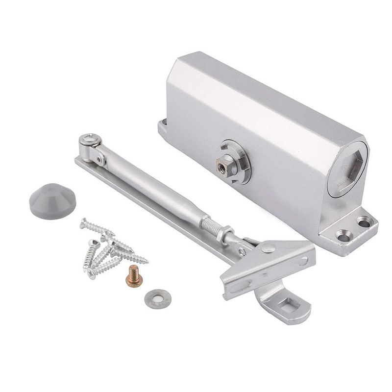 Burappoi Automatic Door Closer Stainless Steel Aluminum Alloy Adjustable Duty