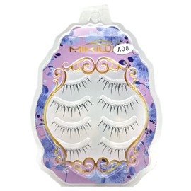 mikiwi Natural False Eyelashes, Soft Eyelashes, Popular, Natural Axis False Eyelashes (A08)