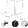 Bookends Acrylic Book Ends Clear Book Ends for Shelves Decorative