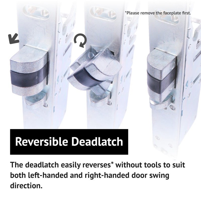 elox Narrow Stile Aluminum Door Mortise Deadlatch Lock Double Keyed