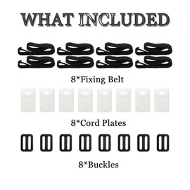 Yqhugbc 8 Solar Film Retaining Straps Attachment Clip Set, Retaining Straps for Pool Film, Solar Film, Retaining Straps and Clips Set, for Swimming Pool Tarpaulin, Pool Cover