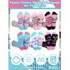 Floraltop 6 Pairs Funny Tennis Socks for Women Novelty Casual