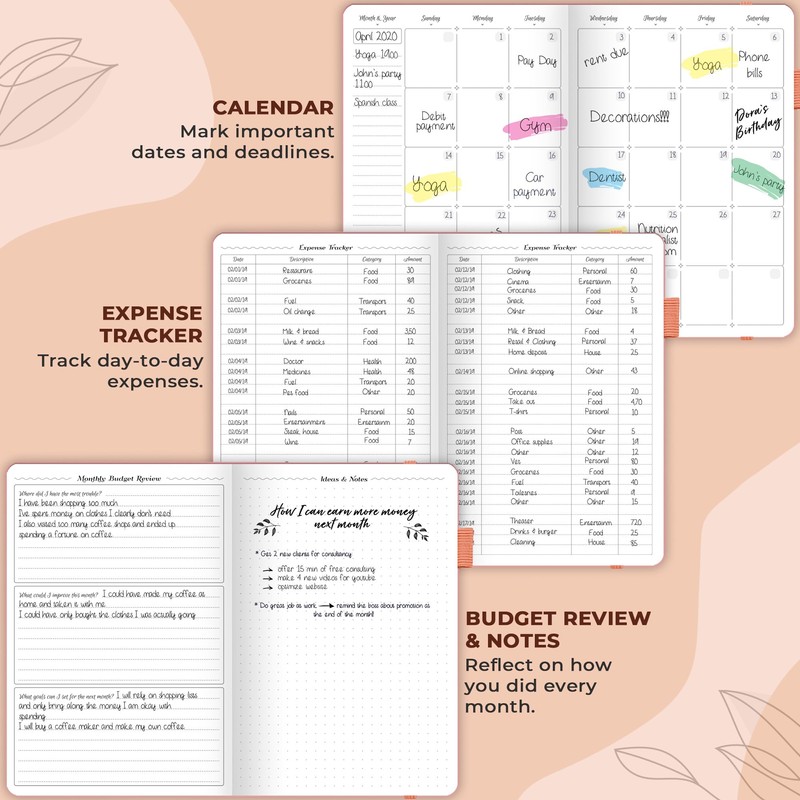 GoGirl Budget Planner – Monthly Financial Planner Organizer Budget Book.