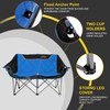 FAIR WIND Oversized Fully Padded Camping Chair Folding Loveseat Camping