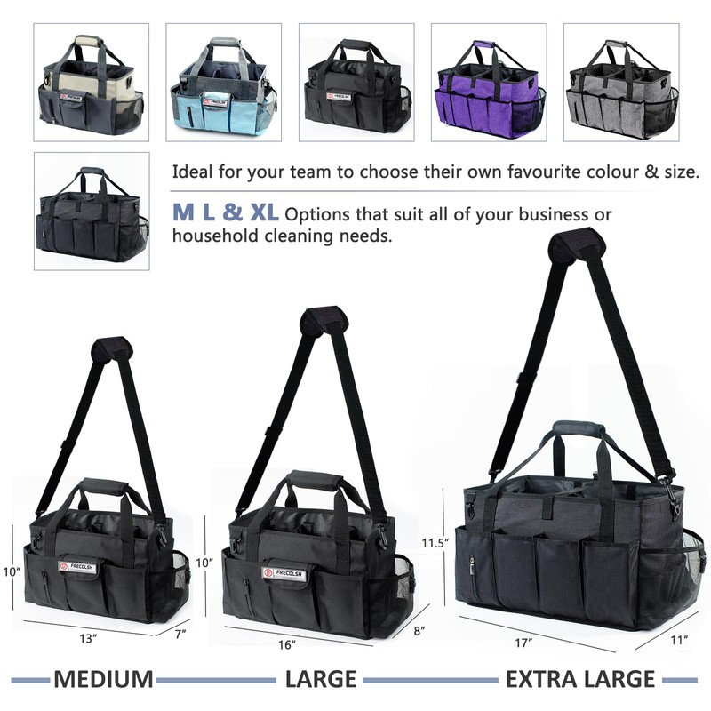 FRECOLSH Cleaning Caddy for Cleaning Suppliers Organizer with Pockets for