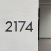HASWARE Floating House Number 6 inch Stylish Door Numbers Alphabet