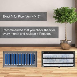12 Pack Air Filter for Home Floor Vent MERV 8 (4"x12")