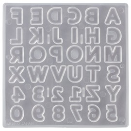 Padico 404117 UV Resin Soft Mold, Alphabet