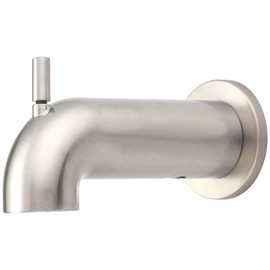 Olympia Faucets OP-640063-BN Extended 7" Combo Diverter Tub Spout in Brushed Nickel