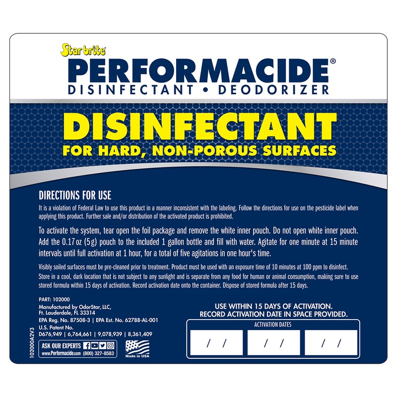 PERFORMACIDE Disinfectant - Kills COVID-19 Virus in 30 Seconds -
