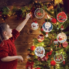 Christmas Decoration Hanging Ornaments, Crystal Ornaments for Christmas Tree, 2024 Christmas Ornaments for Hanging to Decorate Office, Christmas Party, Classroom, Shop, Restaurant, Fireplace （Truck