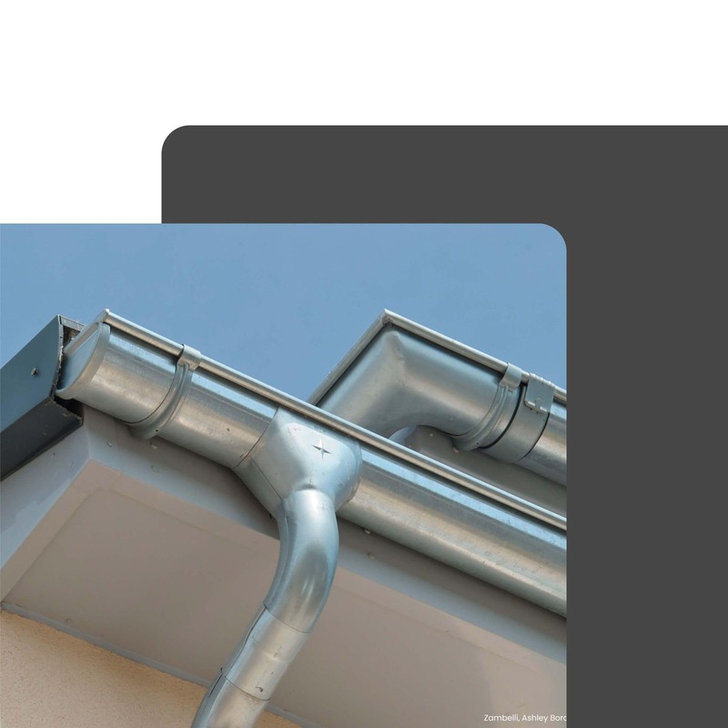 ZAMBELLI Gutter Connector Galvanised with Bead Connector RG 333 Silver