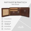 Baur Men's Genuine Leather Wallet with RFID Protection, Landscape Format,