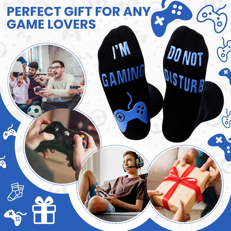 G Gmmgicc Do Not Disturb I'm Gaming Socks,Christmas Men Gifts