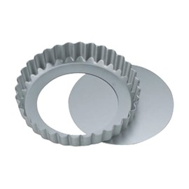 Endo Shoji TKG Anodized Tart Mold, Lightweight, Heat Transfer Aluminum, Bottom Removal, Material: Aluminum, Color: Silver, Inner Diameter 4.8 inches (123 mm), Depth 0.9 inches (22 mm), Bottom Inner