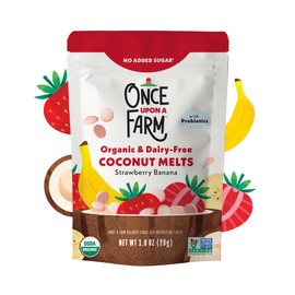 Once Upon A Farm Strawberry Banana Coconut Melts with Probiotics, Organic, Dairy Free, 1 Ounces (Pack Of 8)