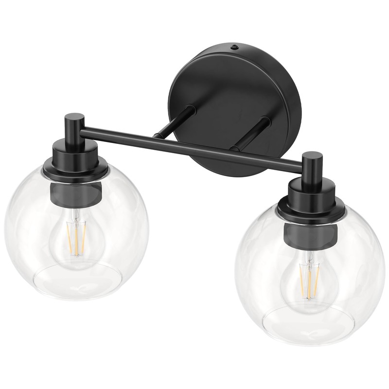VONLUCE Bathroom Light Fixtures, 2-Light Bathroom Vanity Light with Globe