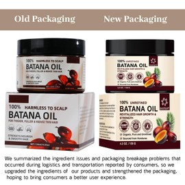 Batana Oil for Hair Growth, Botana Oil from Honduras, 100 Percent Pure Batana Paste Hair Mask Organic Raw, Miracle Hair Loss, Repairs Damaged Hair, Leaves Hair Smoother 120g