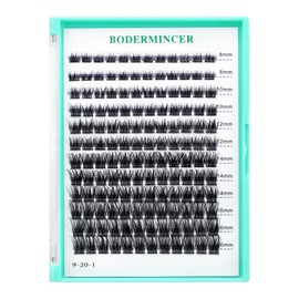 Bodermincer Black/Colored Cluster Lashes 240pcs 20D/40D DIY Eyelash Extension D Curl Long Individual Lashes Mixed Tray Faux Mink Lash Clusters Extensions 8-22mm (B03# 8-10-12-14-16mm MIX)