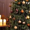 Valery Madelyn Christmas Tree Decorations Copper Baubles,16pcs 6cm Bronze Luxury