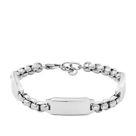 Fossil Drew Men's Stainless Steel Bracelet with Lobster Clasp, Stainless Steel, No gemstone