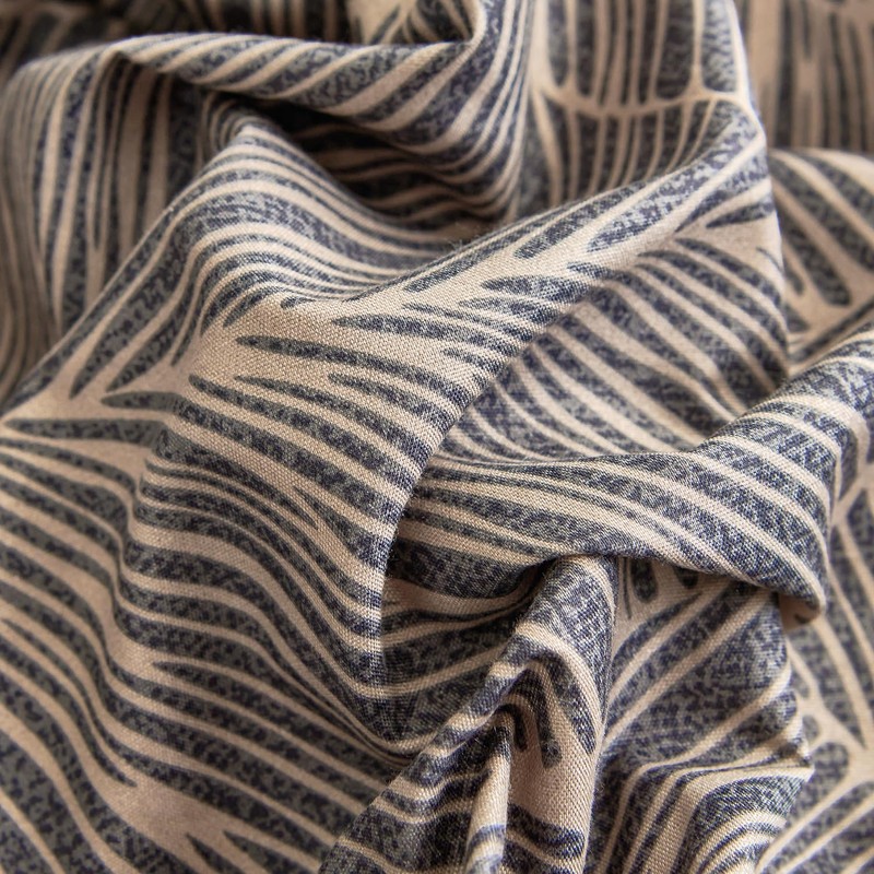 Jemiipee Single Fitted Sheet Brown Tropical Leaves Pattern, 30 cm