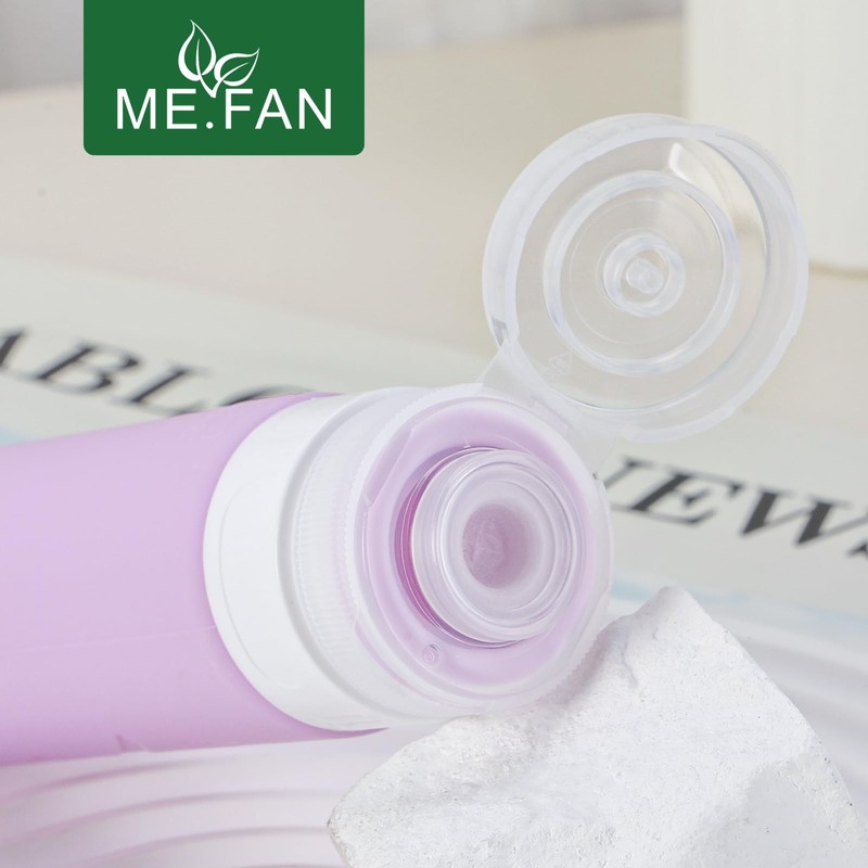 ME.FAN Travel Bottles for Toiletries,3oz Silicone Travel Size Containers, TSA