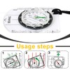 DLPRK Multifunctional Compass, Compass with Scale Ruler, Professional Compass, Navigation