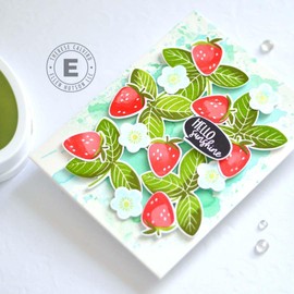 Ellen Hutson, Essentials by Ellen, Strawberry Fields Stamp Set, Stamping, Scrapbooking, Card Making, Die Cutting, DIY, Summer, Berry, Flower, Fruit, Garden, Bee