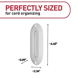Command Cord Wrap, 2 Units and 4 Medium Strips, White, 1 Unit Holds up to 6 ft of Charding Cord, Great for Damage-Free Electronics Organization Under Desk