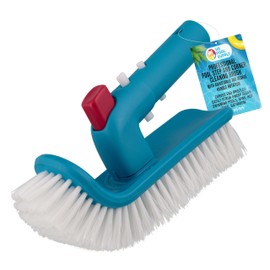U.S. Pool Supply Pool Brush Head for Inground Pools, Hot Tub, Spa - Corner and Step Pool Scrubber Brush with 180° Handle Rotation, Scrub Bristles - Cleaning Debris - Above Ground Swimming, Bathroom