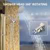 Aolemi Outdoor Shower Fixtures with Handheld,Hot and Cold,Brushed Nickel |