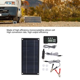 600W Solar Panel Charger Monocrystalline Silicon 100A Controller Solar Panel Kit with Extension Cable Battery Clip for RV Outdoor Camping