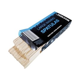 Waxness Wax Necessities Extra Polished Birchwood Rounded Body Wax Spatulas Applicators 100 Pack