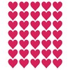 70 Rubber Hearts, 30 mm Pink PVC Film, Weatherproof, Heart
