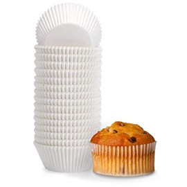Happy Sales Giant Baking Muffin Cups Liner, White, Pack Of 1000, 3.75”x 2.75” x 2”