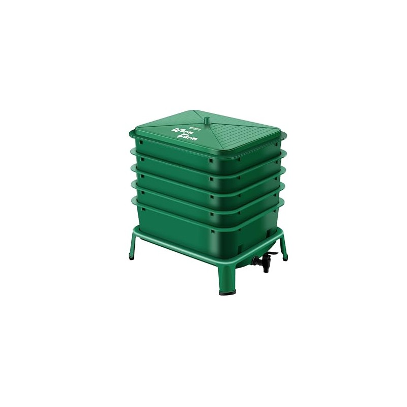 Tezeit Cubeta Abono Gusano Bandejas Compostador Cuartos Interiores Exteriores Kit