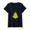 Womens Dr. Seuss Classic Grinch Face V-Neck T-Shirt