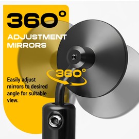 Motorcycle Handlebar Mirrors, 7/8" (22 mm) CNC Rear View Side Bar End Mirrors with Mirror Plugs for Honda Grom Shadow CBR650, Scooter, GSF1250 SV650, MT-07 FZ6, Z900, Z1000 Z750 Z650 Accessories