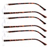 V.W.E. 3 Pairs Lightweight Rectangular Unisex Readers with Spring Hinge