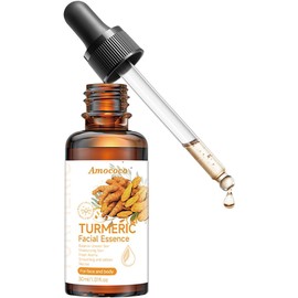 Aceite de cúrcuma para rostro y cuerpo, aceite natural para una piel radiante con aloe vera, naranja dulce y manteca de karité, hidratante, calmante y nutritivo para el cuidado de la piel seca