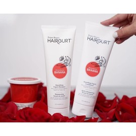 Hairgurt Smoothing Yogurt Hair Care 3-Piece Set - Strawberry Banana - Natural Shampoo, Conditioner and Hair Mask, Smoothes Dry, Damaged, Frizzy & Color-Treated Hair