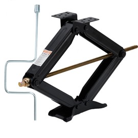 24" Car Scissor Jack,Support 7500lb Load Capacity Leveling Stabilizer with Crank Handle, RV Stabilizer Jack with 4"-24" Adjustable Height, Powder Coated Steel for Travel Trailers, RVs & Campers